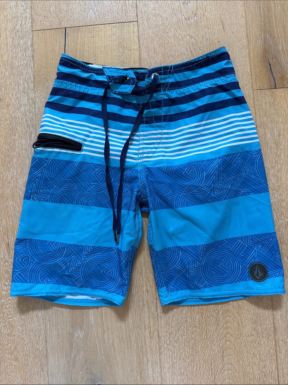 Volcom Boy's Blue Striped Boardshorts